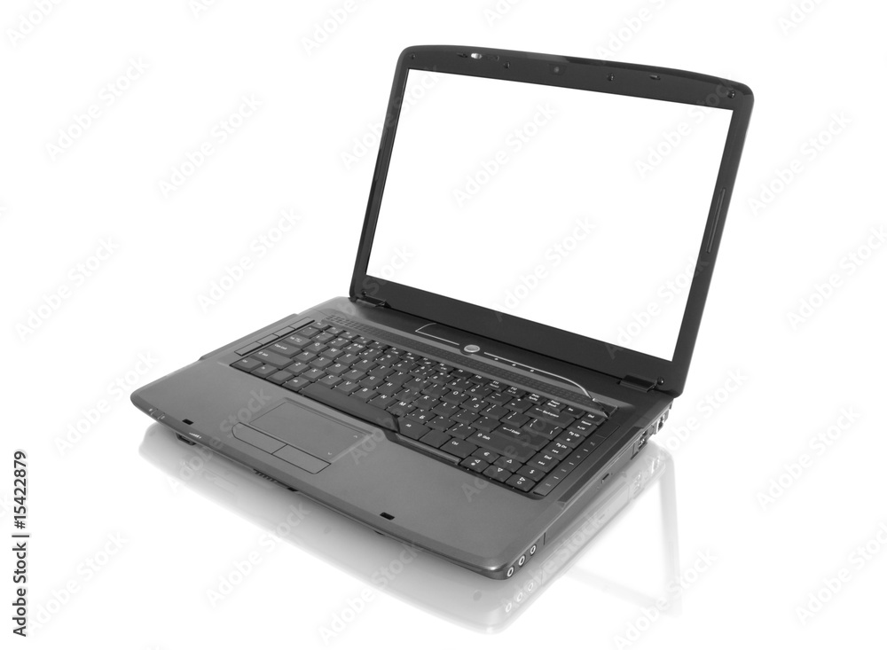 Poster computer with blank screen