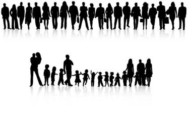 Illustration of people silhouettes