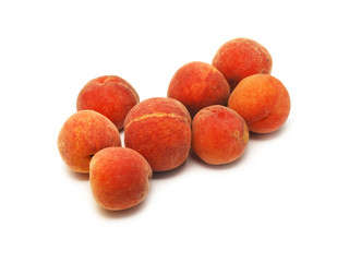 peaches isolated