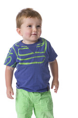 Fototapeta premium Portrait of a cool toddler boy