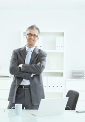Fototapeta premium Happy businessman at office
