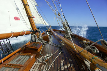 Segeln auf einer klassischen Yacht