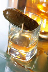 Shot of Whiskey With a Pickle