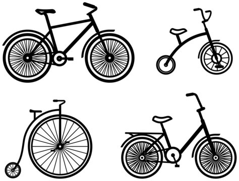 Bicycles – Vector illustrations