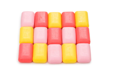 Stack of soap isolated on the white