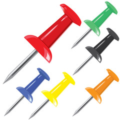 vector high detailed motley pin set (CMYK)