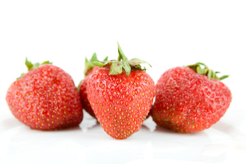 Ripe and fresh strawberries