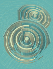 Abstract circular three dimensional background