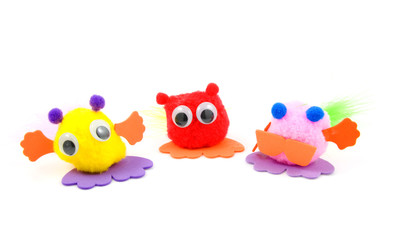 handmade toy isolated on white background