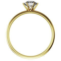 Gold diamond ring - 15445807