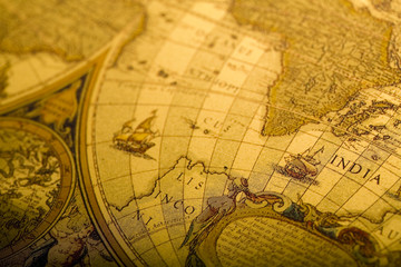 Fototapeta premium Ancient map of the world