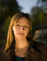 Outdoor portrait of beautiful girl