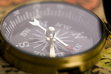 Fototapeta premium Detail closeup compass