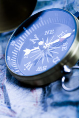 Detail closeup compass