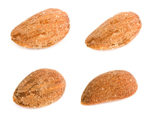 almond on white background