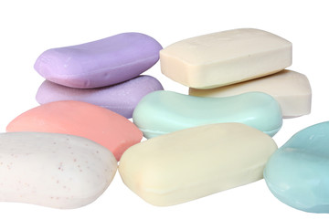 many different pieces of soap