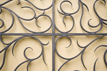 Old iron gate element