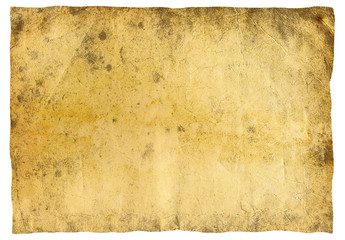 Antique paper isolated on white background