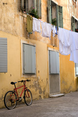 Naklejka premium Street scene in old Croatian town of Zadar