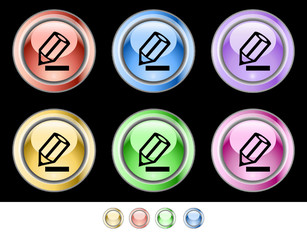 Color web buttons. Vector illustration