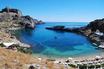 Saint Paul's Bay on Rhodes island, Greece