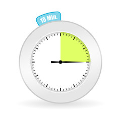 uhr mit 15 minuten
