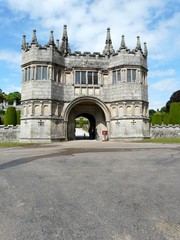 Main entrance at Lanhydrock Castle in England
