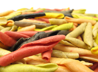 Pasta Italian gargollini with vegetables and spices