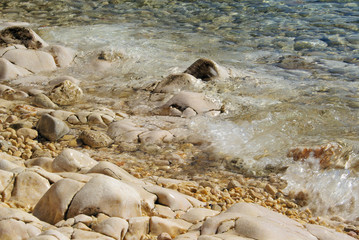 Kiesel am Strand - pebble on the beach 16