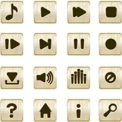 musical player metallic icons vector set