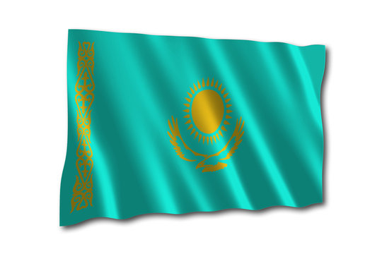 kasachstan Flagge