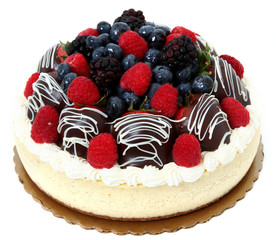 Chocolate Covered Strawberry and Fruit Cheesecake