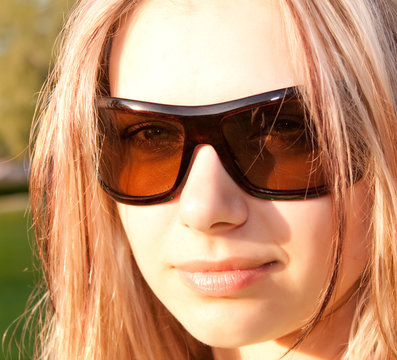 Beautiful woman in sunglasses
