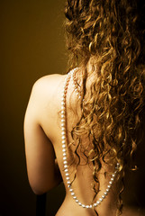 Woman and pearls