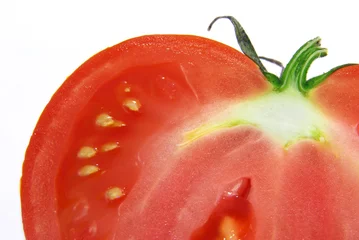 Selbstklebende Fototapeten Durchgeschnittene Tomate © Trombax
