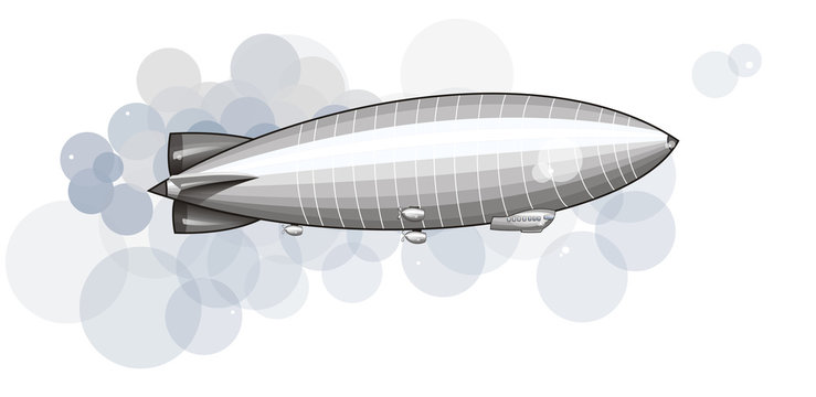 Dirigible in the sky