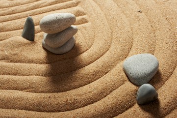 Fototapeta na wymiar Garden of stones, zen-like, tranquil, spa images