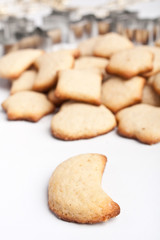 homemade cookies with various cookie forms