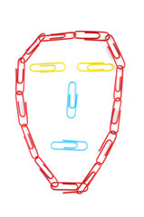 Conjunto de clips con forma de cara humana