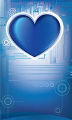 Heart circuit blue