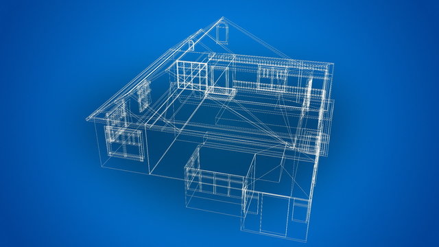 cad drawing of a house