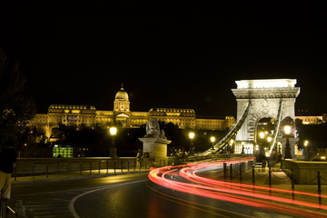 Obraz premium Budapest-Chainbridge at night