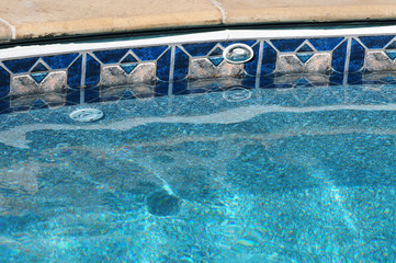 swimming pool water and edge
