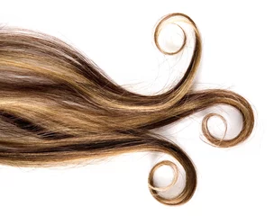 Selbstklebende Fototapete Friseur lange Haare