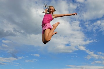 Girl jump high