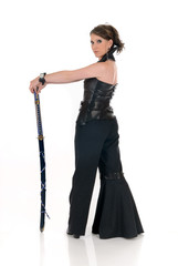 Woman Katana sword.