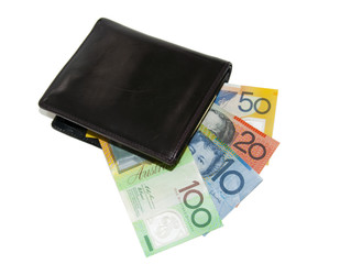 notes in a black male wallet