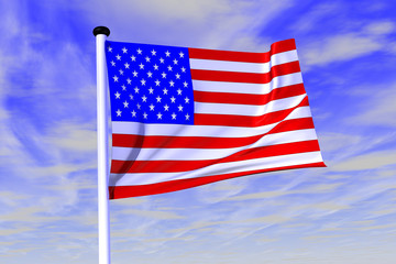 National flag USA rendered