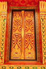 Traditional Thai style church window
