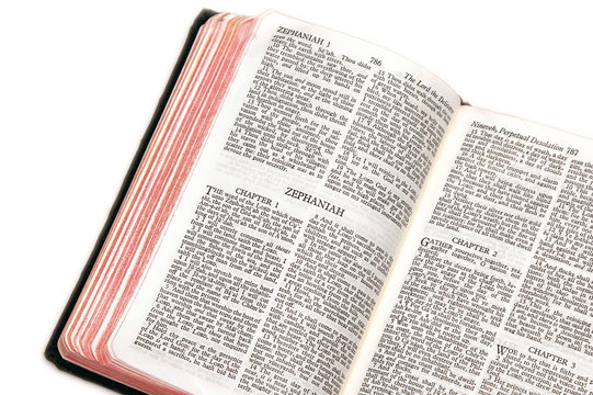 bible open to zephaniah
